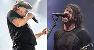 Brian Johnson (Créditos: Kevin Winter/Getty Images)/ Dave Grohl (Foto:Rudi Keuntje / Geisler-Fotopress / Alliance / DPA/ AP Images)