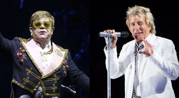 Elton John e Rod Stewart (Foto: AP / Scott Roth / Invision)