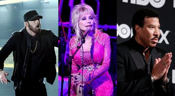 Eminem, Dolly Parton, Lionel Richie (Fotos: Getty Images)
