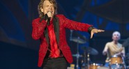 Mick Jagger, dos Rolling Stones, se apresenta no Indianapolis Motor Speedway (Foto: Barry Brecheisen/AP)