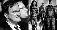 Montagem de Quentin Tarantino (Foto: Emma McIntyre / Getty Images) e Liga da Justiça de Zack Snyder (Foto: Divulgação/HBO Max)