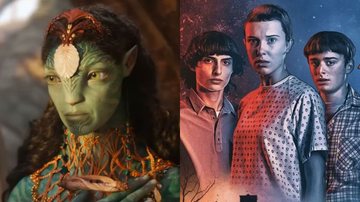 Cena de Avatar: O Caminho da Água (Foto: Reprodução/20th Century Studios) e Stranger Things (Foto: Divulgação)