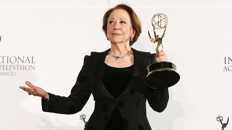 Fernanda Montenegro no Emmy 2013 (Foto: Getty Images)