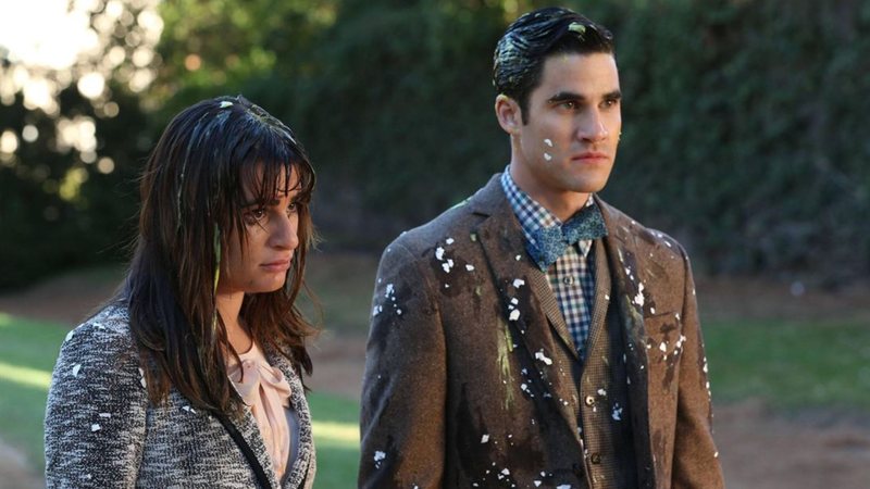 Lea Michele e Darren Criss em Glee (Foto: Divulgação)