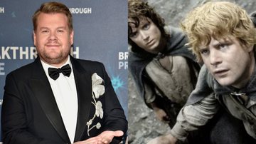 James Corden (Foto:Tim Mosenfelder/Getty Images) Frodo e Sam em O Senhor dos Anéis (Foto: reprodução)