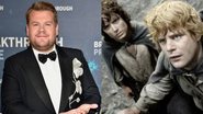 James Corden (Foto:Tim Mosenfelder/Getty Images) Frodo e Sam em O Senhor dos Anéis (Foto: reprodução)