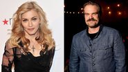 Madonna (Foto: Stephen Lovekin/Getty Images) e David Harbour (Foto: Matt Winkelmeyer/Getty Images)