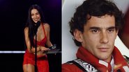 Marina Sena (David Becker/Getty Images) Ayrton Senna (Foto Pascal Rondeau/Getty Images)