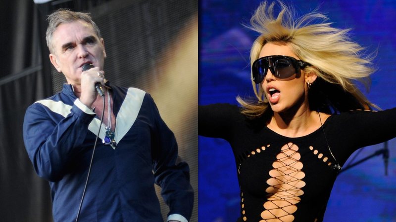 Morrissey (Foto: Ilya S. Savenok / Correspondente) e Miley Cyrus (Foto: Guillermo Legaria/Getty Images)