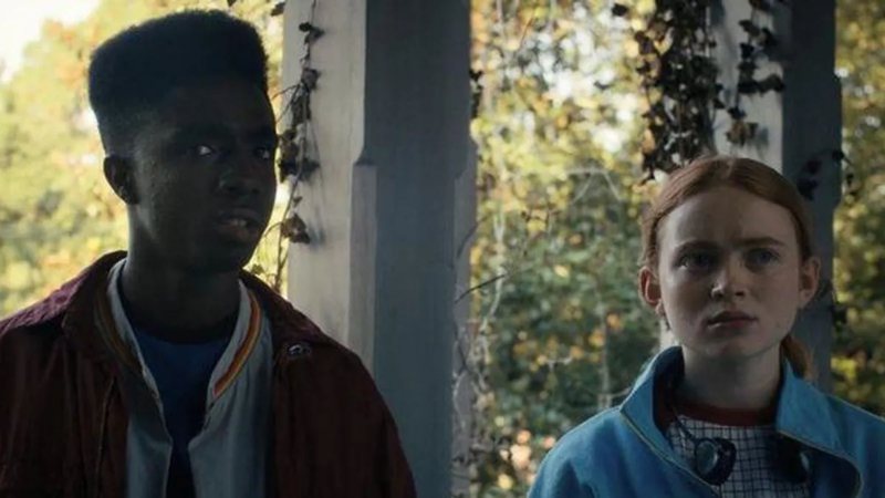 Sadie Sink e Caleb McLaughlin em Stranger Things (Foto: Reprodução/Netflix)