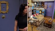 Courteney Cox em Friends (Foto: Divulgação / Warner Bros. Pictures) e Apartamento de Giovanna Previdi (Foto: Divulgação)