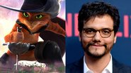 Cena de Gato de Botas 2: O Último Pedido (Foto: Reprodução/DreamWorks) e Wagner Moura (Foto: Frazer Harrison/Getty Images)