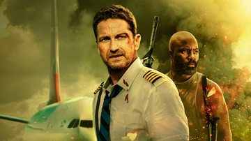 Gerard Butler e Mike Colter em pôster de Alerta Máximo (Foto: Divulgação