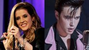 Lisa Marie Presley (Foto: Kevin Winter/Getty Images for the GRAMMY Museum) e Austin Butler como Elvis Presley (Foto: Reprodução / Twitter)