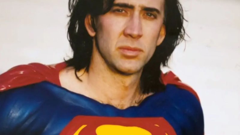 Nicolas Cage como Superman para filme cancelado em 1990 (Foto: reprodução)