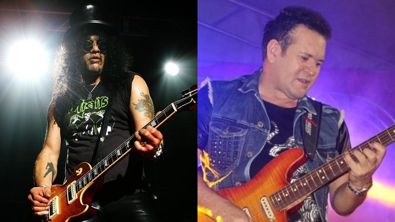 Slash (Foto: Getty Images) e Ximbinha (Foto: Reprodução / Instagram Banda X)