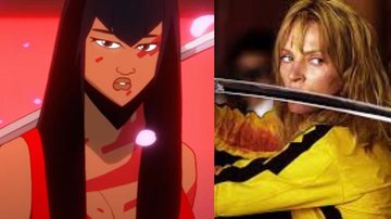 Cenas do clipe "Kill Bill" de Sza e Uma Thurmam em Kill Bill, filme de Quentin Tarantino (Foto: reprodução/YouTube)