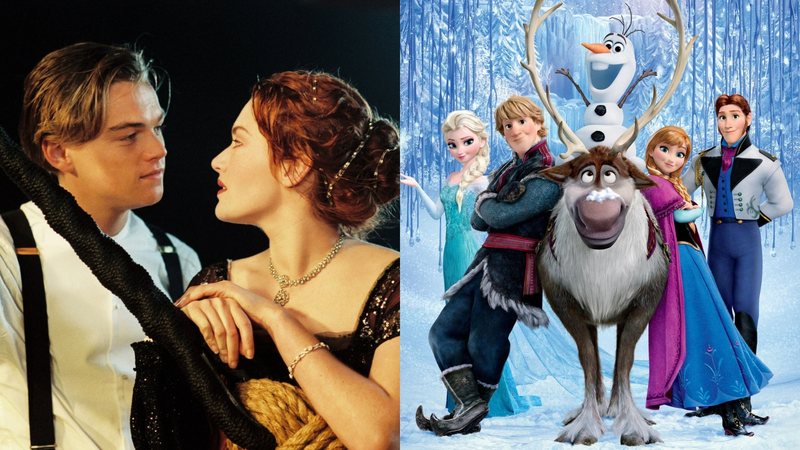 Cena de Titanic (Foto: Divulgação) e pôster de Frozen (Foto: Divulgação/Disney)