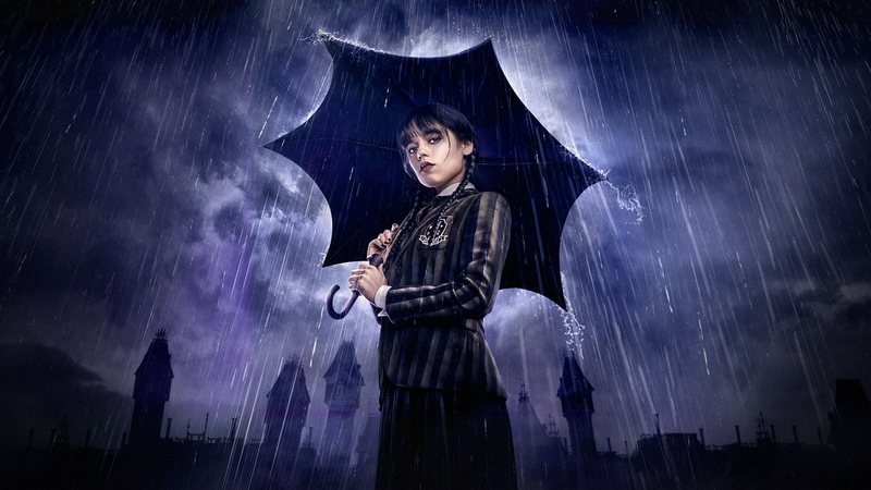 Jenna Ortega como Wandinha Addams em pôster (Foto: Divulgação/Netflix)