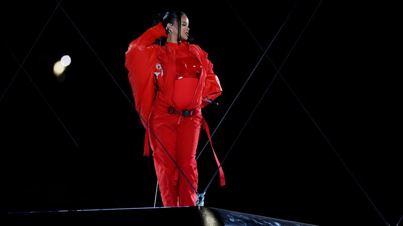 Rihanna no Super Bowl 2023 (Foto: Getty Images)