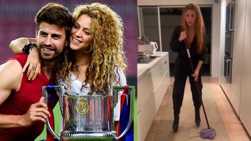 Gerard Piqué e Shakira (Foto: David Ramos/Getty Images) e cena do vídeo (Foto: Divulgação/ Instagram/ @shakira)