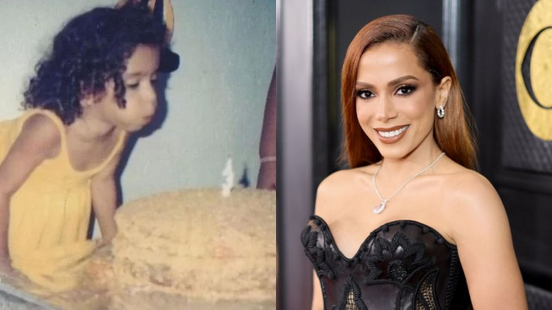 Anitta celebrando aniversário de 3 anos (Foto: Reprodução / Instagram), Anitta no tapete vermelho (Foto: Getty Images)