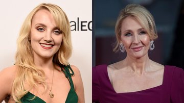 Evanna Lynch (Foto: Gregg DeGuire/Getty Images) e J. K. Rowling (Foto: John Phillips/Getty Images)