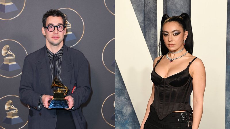 Jack Antonoff (Foto:  Leon Bennett / Getty Images), Charli XCX (Foto: Jon Kopaloff / Getty Images)