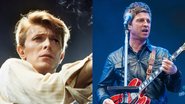 David Bowie durante show em Frankfurt em 1978 (Foto: Kirmes/ dpa/ Corbis) e Noel Gallagher (Foto: Mauricio Santana/Getty Images)