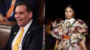 George Santos (Foto: Win McNamee/Getty Images), Nicki Minaj (Foto: Dimitrios Kambouris/Getty Images)