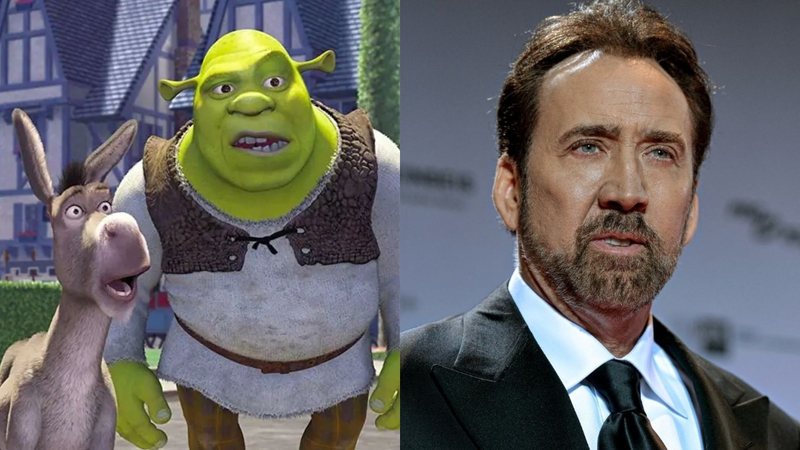 Shrek (Foto: Reprodução / Dreamworks), Nicolas Cage (foto: Getty Images)