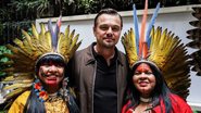 Sônia Guajajara, Leonardo DiCaprio, Célia Xakriabá (Foto: Leo Otero / Reprodução)