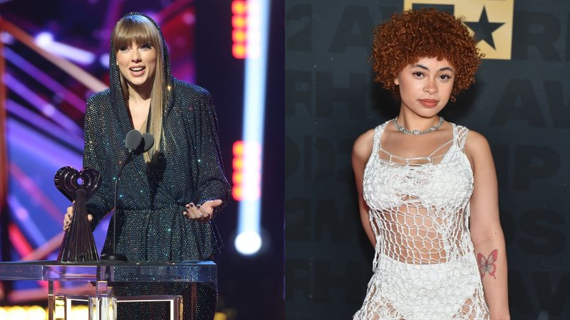 Ice Spice (Foto: Paras Griffin/Getty Images for BET) e Talyor Swift (Foto: Monica Schipper/Getty Images)