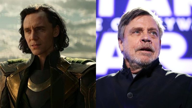 Tom Hiddleston em Loki (Foto: Reprodução via IMDb) e Mark Hamill (Foto: Rich Fury/Getty Images)