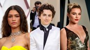 Zendaya (Foto: Matt Petit/A.M.P.A.S. via Getty Images), Timothée Chalamet (Foto: Theo Wargo/Getty Images) e Florence Pugh (Foto: Frazer Harrison/Getty Images)