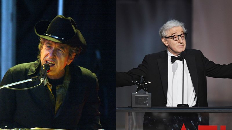 Bob Dylan (Foto: Getty Images) e Woody Allen (Foto: Kevin Winter/Getty Images)