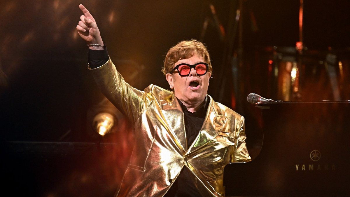 Elton John no Glastonbury 2023 (Foto: Leon Neal / Getty Images)