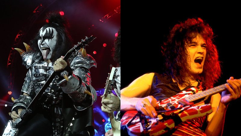 Gene SImmons e Eddie Van Halen (Foto: Getty Images)