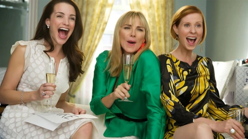 Kristin Davis, Kim Catrall e Cynthia Nixon em Sex and the City (Foto: Reprodução / HBO)