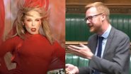 Kylie Minogue e o político Lloyd Russell-Moyle, do Reino Unido (Reprodução)