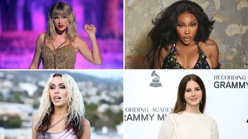 Taylor Swift, SZA (Foto: Divulgação / Spotify), Miley Cyrus (Foto: Arturo Holmes / Getty Images) e Lana del Rey (Foto: Rebecca Sapp / Getty Images)