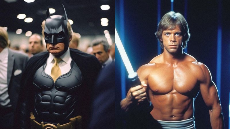 Trump Batman e Luke Skywalker bombado (Foto: Reprodução/Instagram/@manmeetsmachine)