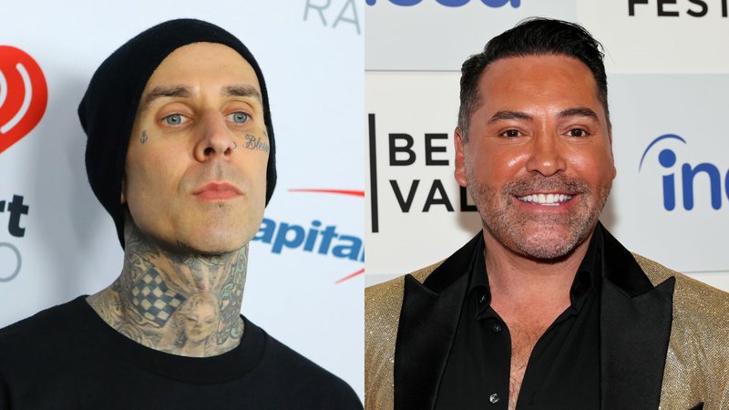 Travis Barker e Oscar De La Hoya (Getty Images)