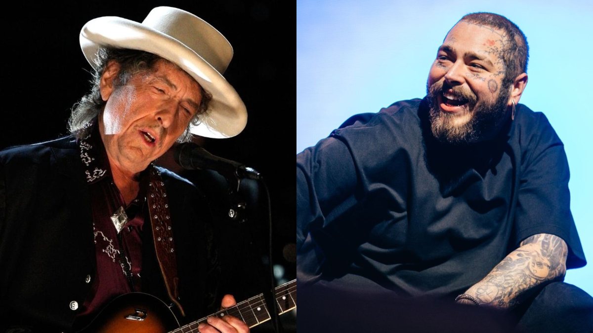 Bob Dylan (Foto: Kevin Winter/Getty Images) e Post Malone (Foto: Matt Winkelmeyer/Getty Images)