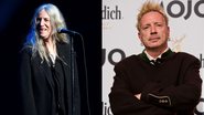 Patti Smith (Foto: Matt Winkelmeyer/Getty Images) e Johnny Rotten (Foto: Ian Gavan/Getty Images)