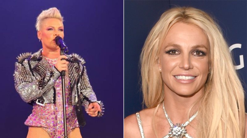 P!nk (Foto: Kevin Mazur / Getty Images) e Britney Spears (Foto: J. Merritt / Getty Images)