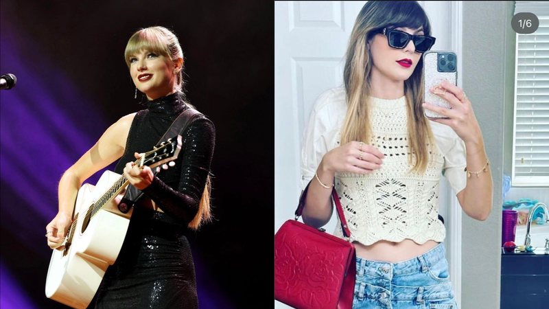 Taylor Swift (Foto: Getty Images) e sósia Ashley Leechin (Foto: Reprodução Instagram)