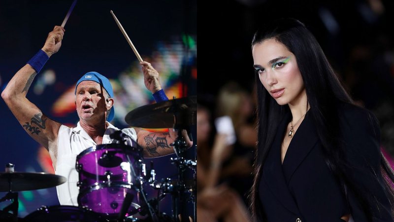 Chad Smith e Dua Lipa (Foto: Getty Images)