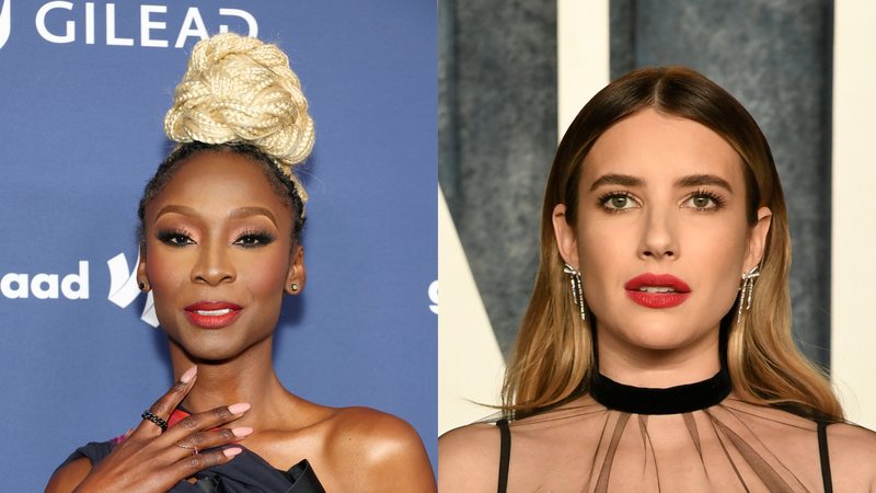 Angelica Ross (Foto: Monica Schipper/Getty Images) e Emma Roberts (Foto: Jon Kopaloff/Getty Images)