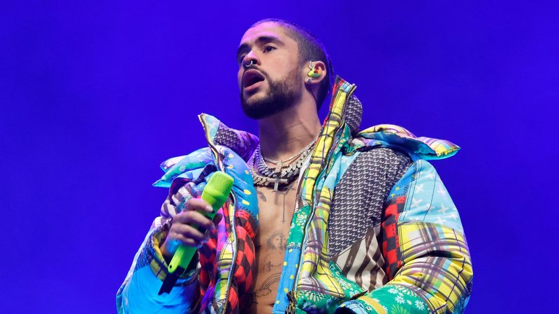 Bad Bunny no Coachella 2023 (Foto: Frazer Harrisson / Getty Images)